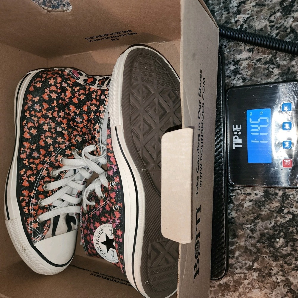 Converse Chuck Taylor All Star Twisted Summer High-Top Sneakers 8.5 Floral Zebra - Picture 10 of 10